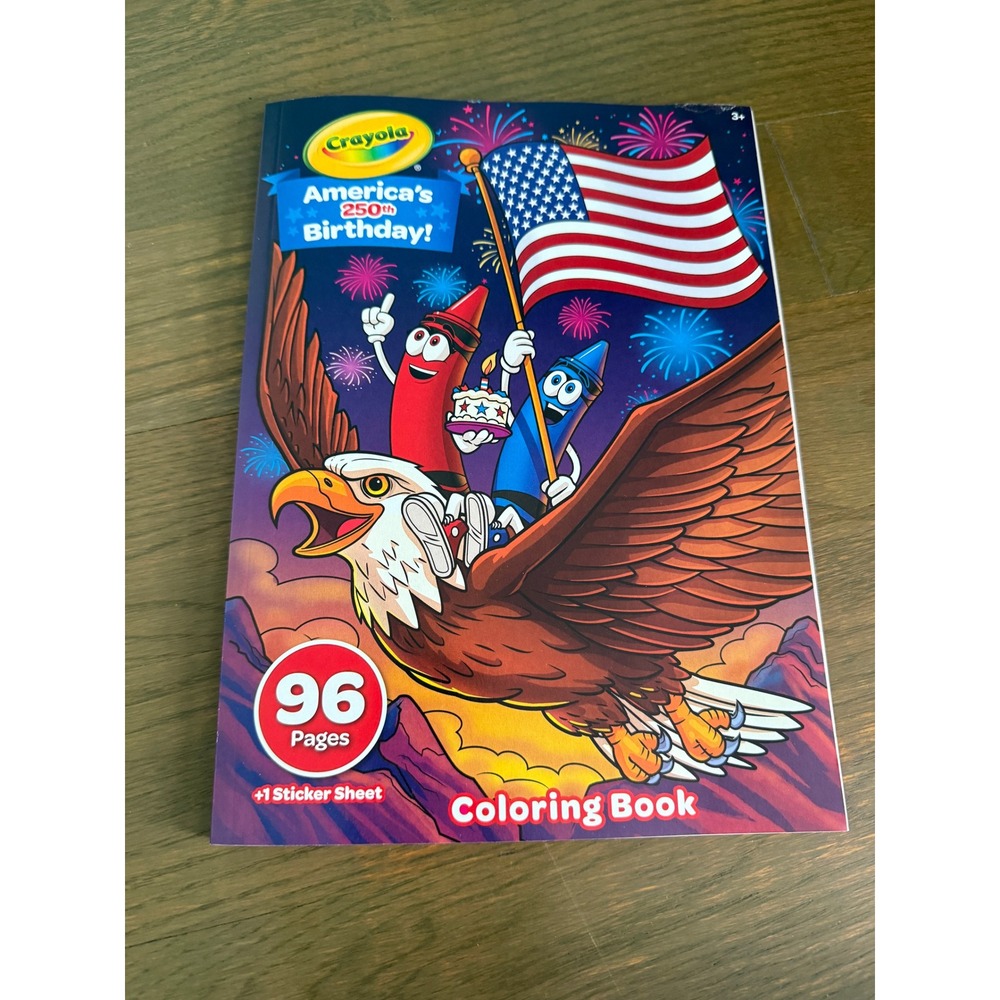 Crayola Americas 250th Birthday Coloring Book 96 Pages with Sticker Sheet 2026